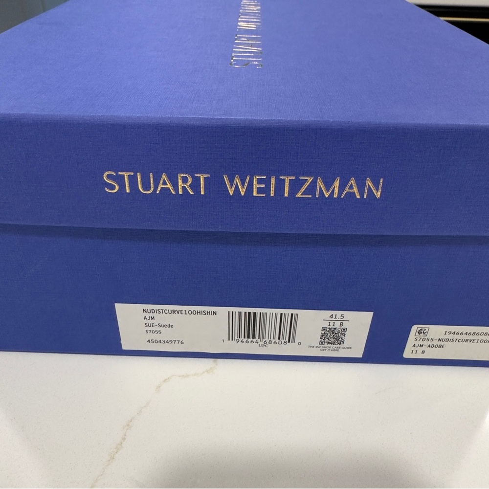 BRAND NEW Stuart Weitzman Embellished Suede Ankle Strap Sandals-size 11 - Picture 4 of 10